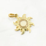 Load image into Gallery viewer, DP652A. Diamond Sterling Silver Sun Enamel Pendant