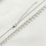 Load image into Gallery viewer, NFR70716. 14K Solid White Gold Diamond Drop Necklace