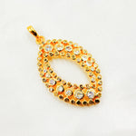 Load image into Gallery viewer, DSP041. Diamond Silver Gemstone Leaf Pendant
