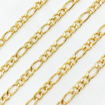 Load image into Gallery viewer, Y61GP. Gold Plated 925 Sterling Silver Figaro Chain