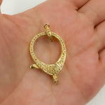Load image into Gallery viewer, DC688B. Pave Diamond & 925 Sterling Silver Pear Shape Trigger Clasp