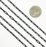 Load image into Gallery viewer, Black Rhodium 925 Sterling Silver  Matte Paperclip Chain. X26BRM
