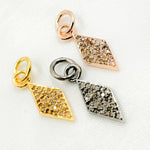Load image into Gallery viewer, DC300. Diamond Sterling Silver Rhombus Shape Charm
