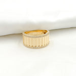 Load image into Gallery viewer, 14K Solid Yellow Gold Diamond Band Ring.