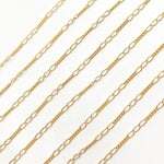 Load image into Gallery viewer, 1653CGF. 14k Gold Filled 3 Long and 5 Short Link Chain