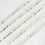 Load image into Gallery viewer, Silver Figaro Flat Chain