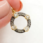 Load image into Gallery viewer, Buy Diamond Sterling Silver Round Charm with Gemstone