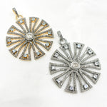 Load image into Gallery viewer, DP281. Diamond & Sterling Silver Fancy Shape Pendant with Polki Diamond and Gemstone