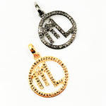 Load image into Gallery viewer, DC388. Diamond Sterling Silver Round Scorpio Zodiac Pendant