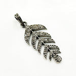 Load image into Gallery viewer, Diamond Sterling Silver Leaf Pendant