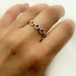 Load image into Gallery viewer, 14K Solid Gold Circles Diamond Ring.