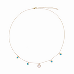 Load image into Gallery viewer, 14K Solid Gold Diamond and Gemstone Necklace
