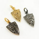 Load image into Gallery viewer, DC880. Diamond Silver Shield Charm