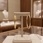 Load image into Gallery viewer, GER157. 14K Solid Gold Hollow Flat Diamond Cut Hoop
