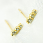 Load image into Gallery viewer, ER413586Y. 14k Solid Yellow Gold Diamonds Dots Studs
