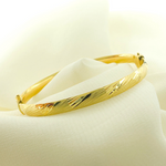 Load image into Gallery viewer, Bangle21. 14K Solid Gold Matte Textured Bangle