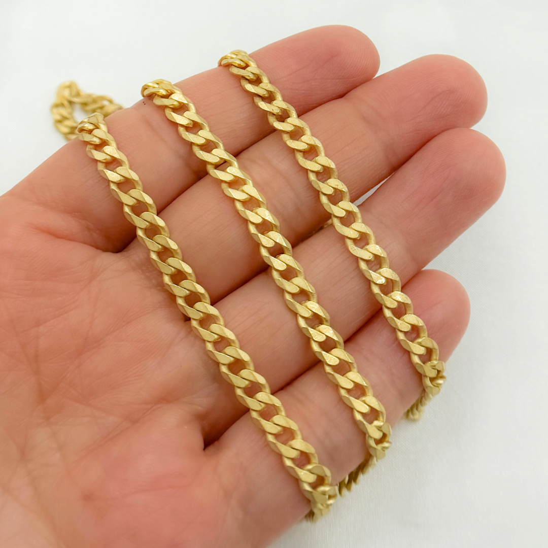 Gold Plated Flat Curb Chain