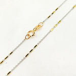 Load image into Gallery viewer, 14K Solid Gold Satellite Bar Chain