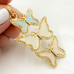 Load image into Gallery viewer, Sterling Silver Butterfly Enamel Pendant