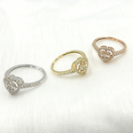 Load image into Gallery viewer, 14K Solid Gold Diamond Heart Ring.