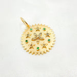 Load image into Gallery viewer, 14k Solid Gold Diamond and Gemstone Circle