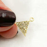 Load image into Gallery viewer, DC262. Diamond Sterling Silver Triangle Connector