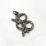 Load image into Gallery viewer, DC013. Diamond Sterling Silver "XO" Pendant