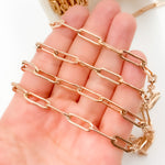 Load image into Gallery viewer, Rose Gold Plated Silver Flat Paperclip Chains