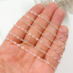 Load image into Gallery viewer, Sterling Silver Flat Rhomb Link Chain