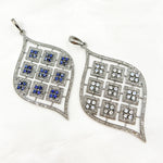 Load image into Gallery viewer, DP164. Diamond Sterling Silver Marquise Shape Pendant