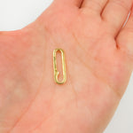 Load image into Gallery viewer, 20MM Gold-plated Sterling Silver Oval Clasp