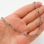 Load image into Gallery viewer, Oxidized Sterling Silver Smooth Paperclip Necklaces