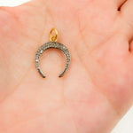 Load image into Gallery viewer, DC087. Diamond Sterling Silver Horn Charm