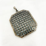 Load image into Gallery viewer, DP158. Diamond Sterling Silver Rectangle Pendant