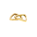 Load image into Gallery viewer, HP401946Y. 14K Solid Gold Diamond Triangle Hoops