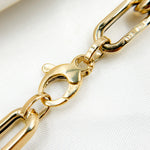 Load image into Gallery viewer, Gold Hollow Smooth and Flat Paperclip Bracelet