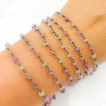 Load image into Gallery viewer, Multi Sapphire Oxidized Wire Chain