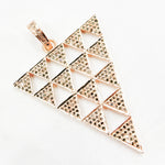 Load image into Gallery viewer, DP521. Diamond Sterling Silver Triangle Pendant