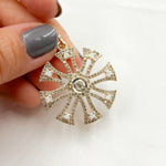Load image into Gallery viewer, DP460. Diamond & Sterling Silver Fancy Shape Pendant with Polki Diamond and Gemstone