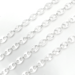 Load image into Gallery viewer, V163SS. 925 Sterling Silver Flat Textured Marina Chain