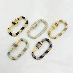 Load image into Gallery viewer, Buy Now Sterling Silver Oval Carabiner Clasp with Enamel