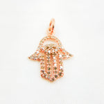Load image into Gallery viewer, DC560. Diamond Sterling Silver Hamsa Pendant
