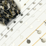 Load image into Gallery viewer, Shop Now Silver Disc Dangle Wire Chain