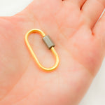 Load image into Gallery viewer, DC604M. Sterling Silver Matte Oval Screw Clasp