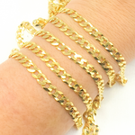 Load image into Gallery viewer, Gold Plated 925 Sterling Silver Ultra Flat Curb Chain. Y94GP
