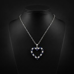 Load image into Gallery viewer, PHD38921. 14K Solid Gold Diamond and Gemstone Heart Shape Necklace