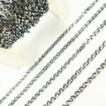 Load image into Gallery viewer, X8SB. Black Rhodium 925 Sterling Silver Wheat Chain