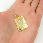 Load image into Gallery viewer, DP653. Diamond Sterling Silver Rectangle Heart Pendant