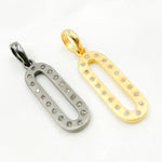 Load image into Gallery viewer, DP317. Diamond Sterling Silver Oval Pendant