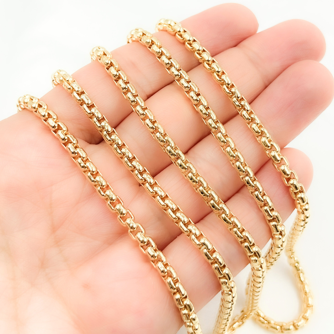 420GF. 14k Gold Filled Smooth Box Chain